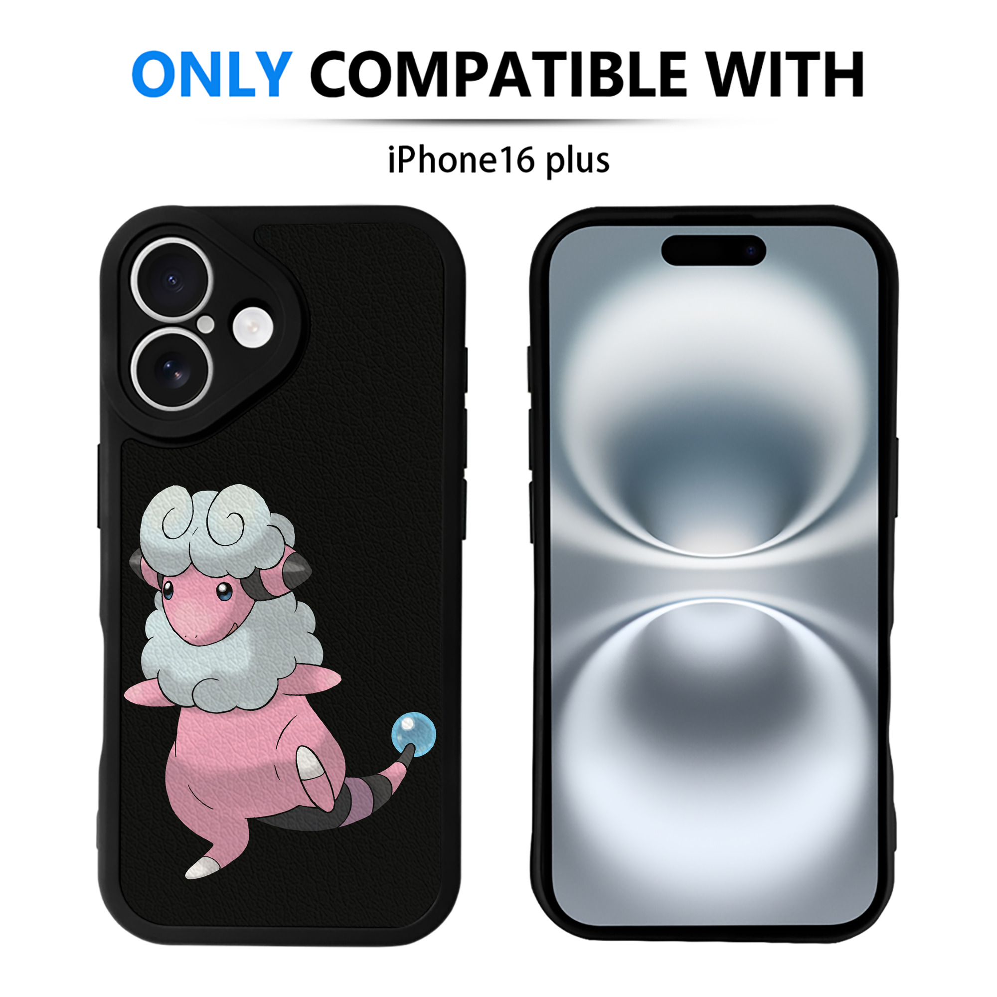 （画像用） ポケットモンスター Pokémon 【iPhone 16シリーズ対応】シリコンスマホケース（レザー調） 材質：シリコン